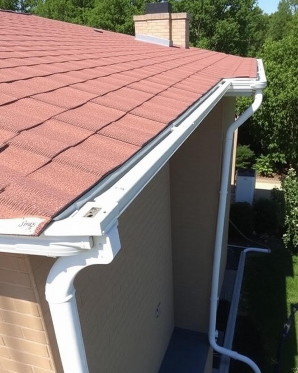 Modern home gutter and downpipe